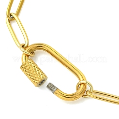 Pulseras de eslabones ovalados de acero inoxidable 304&nbsp;BJEW-JB13935