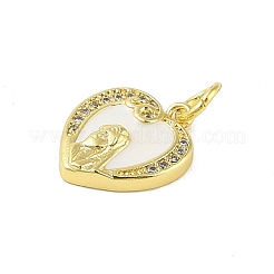 Pendentifs en laiton zircon cubique transparent&nbsp;KK-E111-46G-06