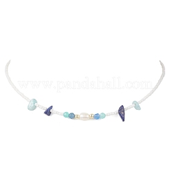 4 collana da donna con 4 stili di pietre preziose miste&nbsp;NJEW-JN05602