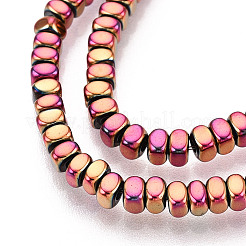 Brins de perles d'hématite non magnétiques synthétiques galvanisées&nbsp;G-T139-61G
