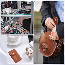 5 Stück 5 Farben Rechteckige Aufbewahrungstasche aus Kunstleder für einzelne Uhren&nbsp;ABAG-NB0002-03