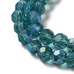 Chapelets de perles en verre transparent électrolytique&nbsp;EGLA-A035-T4mm-L12