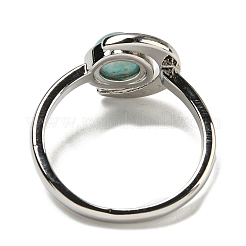 Verstellbare Ringe aus natürlichem Amazonit&nbsp;RJEW-K269-09P-10