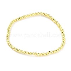 Bracciale elasticizzato con perline tonde in ematite sintetica&nbsp;BJEW-TAC0005-01G-02
