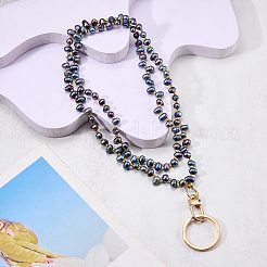 Porte-cartes en perles d'eau douce de culture naturelles&nbsp;HJEW-SZ00073