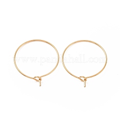 Boucles d'oreilles créoles en acier inoxydable chirurgical 316L avec placage ionique (IP)&nbsp;STAS-D164-01G