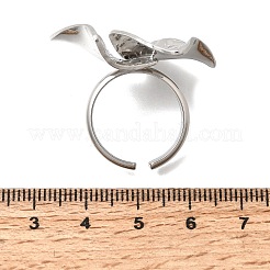 Bagues ouvertes en laiton pour femmes&nbsp;RJEW-F215-06P