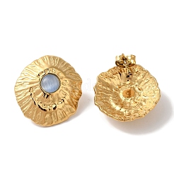 Goldene Ionenplattierung (IP) 304 Edelstahl Ohrstecker für Frauen&nbsp;EJEW-L287-053G-01