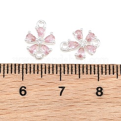 Messing Pavé-Anhänger mit rosa Zirkonia&nbsp;CU-CBAA6E8-01S