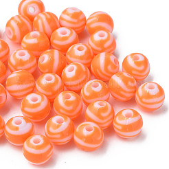 Perles acryliques à rayures opaques&nbsp;MACR-S373-27D-04