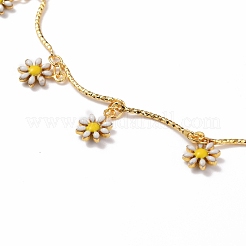 Set di gioielli smaltati in lega di charms margherita&nbsp;SJEW-JS01155