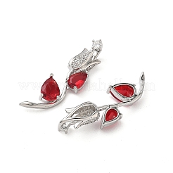 Pendentifs avec zircon cubiques à micro-pavés en laiton&nbsp;KK-P334-06P