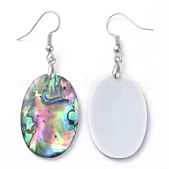 Ohrringe aus Ohrschalen / Paua-Muscheln&nbsp;EJEW-K081-02C