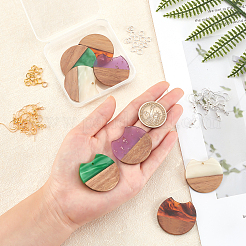 DIY-Sets zur Herstellung baumelnder Ohrringe aus Walnussholz&nbsp;DIY-OC0006-68