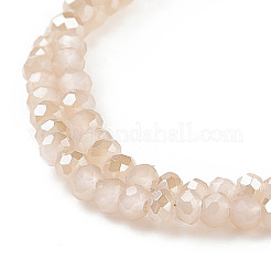 Chapelets de perles en verre électroplaqué&nbsp;EGLA-J144-HR-C05