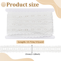 Rubans de dentelle de fleurs brodés en coton&nbsp;SRIB-FG0001-24