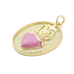 Pendentifs d'émail en laiton &nbsp;KK-H527-01C-G03