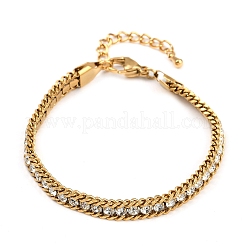 Bracelets à chaîne gourmette en acier inoxydable 304 pour femmes&nbsp;BJEW-G747-05G