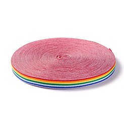 Ruban arc-en-ciel en polyester&nbsp;SRIB-WH0001-01-15mm