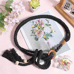 Ceintures en chaîne de taille en coton tissé à la main pour femmes&nbsp;AJEW-WH20017-73D
