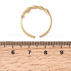 Bracciale aperto in acciaio inossidabile 304 con smalto e fiori per donna&nbsp;RJEW-T033-01A