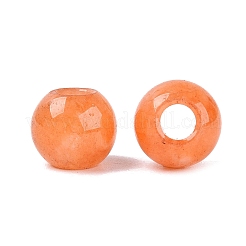 Natürliche weiße jade europäische perlen&nbsp;G-Q607-01A-15