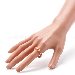 Handgemachte Fimo Perlen Fingerringe&nbsp;RJEW-JR00378
