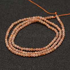 Natürliche sunstone Perlen Stränge&nbsp;G-K182-2mm-13