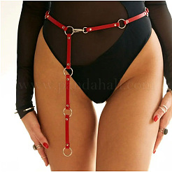 Legierungsring mit Kunstleder-Kettengürtel für Damen&nbsp;FS-WGE032D-02