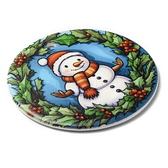 Grands pendentifs en porcelaine imprimée à la main de noël&nbsp;PORC-F009-05