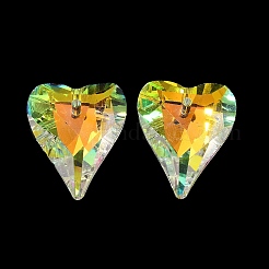 Colore ab placcato pendenti di vetro&nbsp;GLAA-I057-27A