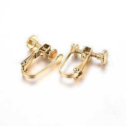 Placcatura ionica (ip) 304 acciaio inossidabile clip-on orecchini&nbsp;X-STAS-H467-04G