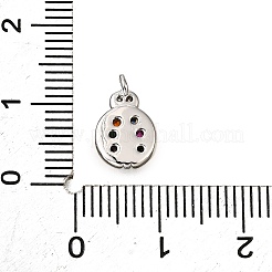 Pendentifs avec zircon cubiques à micro-pavés en laiton&nbsp;KK-D356-19P