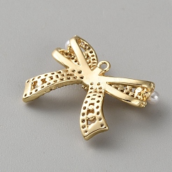 Pendentifs avec zircon cubiques à micro-pavés en laiton&nbsp;FIND-WH0817-162G-J