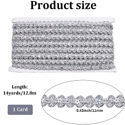 Geflochtenes Spitzenband aus Polyester mit Tausendfüßlermotiv&nbsp;SRIB-WH20007-03B