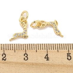 Messing micro pave klar zirkonia charme&nbsp;KK-Z044-31G