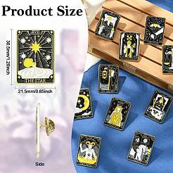 12 Stück Tarotkarten-Emaille-Anstecknadel&nbsp;JEWB-CJZ0001-01G