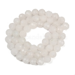 Natürliche weiße Jade perlen Stränge&nbsp;G-RM2025-B34-8mm