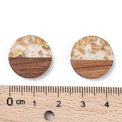 Pendentifs en résine transparente et bois de noyer&nbsp;LS-X-RESI-S358-02C-B02