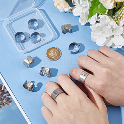 10 stücke 5 arten 304 edelstahl offene manschette ring komponenten&nbsp;STAS-UN0054-83P