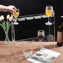 Support de verre à flûte à champagne en acrylique à 2 niveau&nbsp;ODIS-WH0038-108