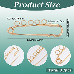 30 pièces de broche en fer&nbsp;FIND-SC0020-15KCG