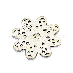 Legierung Strass Blume tibetischen Stil Anhänger&nbsp;LS-ALRI-J132-01AS