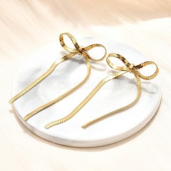 Boucles d'oreilles à tige en acier inoxydable 304 avec nœud papillon pour femmes&nbsp;EJEW-D104-04G