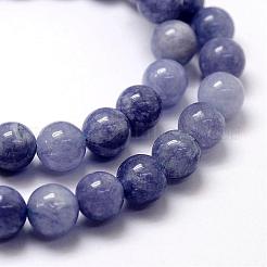Natürliche weiße Jade Nachahmung Aquamarin Perlen Stränge&nbsp;G-F364-15-8mm