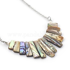 Natürliche Abalone Muschel / Paua Muschel absolvierte Anhänger Halsketten&nbsp;NJEW-JN02273
