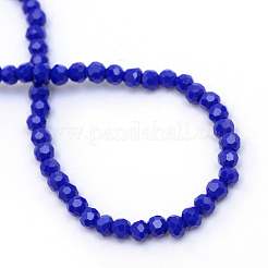 Chapelets de perles en verre opaques solides&nbsp;X-GLAA-R166-6mm-02L