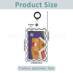 7 Stück transparenter Namenskartenhalter aus Acryl in 7 Farben&nbsp;FIND-FH0016-89