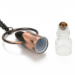 Collares colgantes con frasco de perfume abrible de acero inoxidable 304&nbsp;NJEW-I239-04R