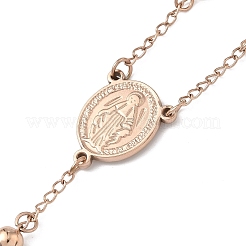 Collane con rosario in acciaio inossidabile 304&nbsp;NJEW-F240-02RG